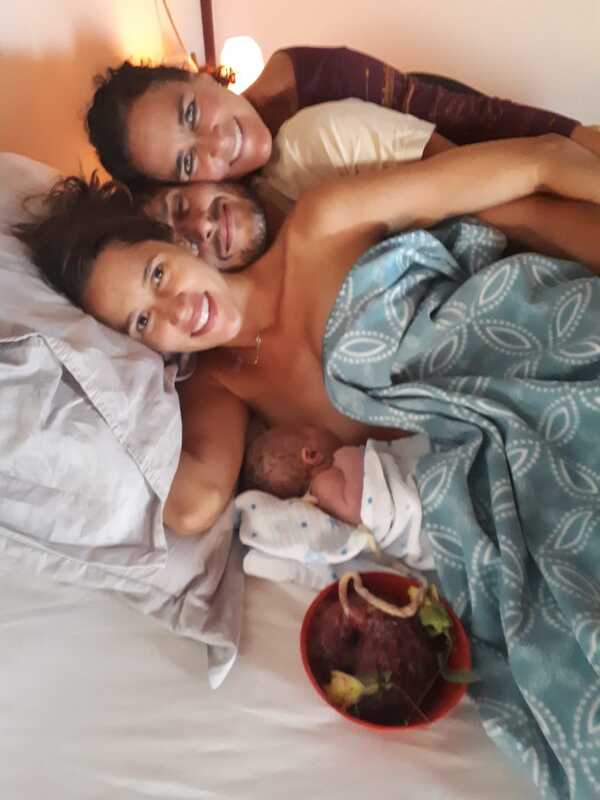  Photo courtesy of Debora, Noah and newborn baby.Tantric Birth by Naoli Vinaver. 
