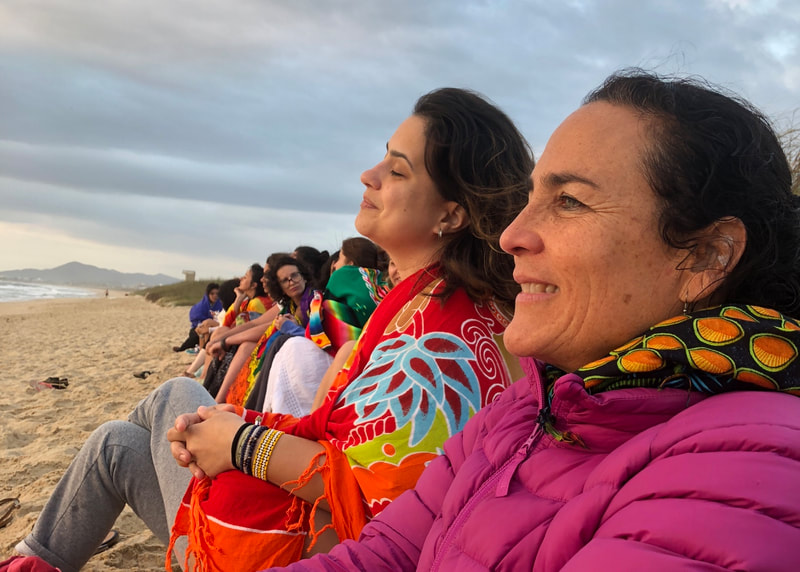 Sunrise outing at Campeche Beach, in Art of Birth workshop by Naoli Vinaver. 